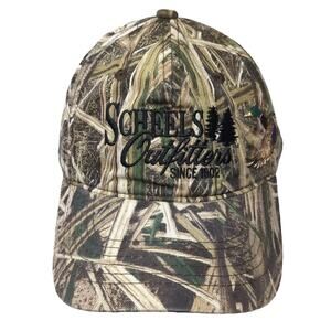 Scheels Outfitters Baseball Cap Brown Green OS Camo Mallard Duck Adjustable Hat